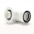 360° fotografie IGC elbow with flange and inspection hole 100/60 mm