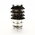 360° fotografie ROCCHEGGIANI stainless steel chimney head 100